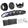 58mm Lens Filter Kit UV+CPL+FLD+ND(ND2 ND4 ND8) with Carry Pouch   Lens Cap   Lens Cap Holder   Tulip & Rubber Lens
