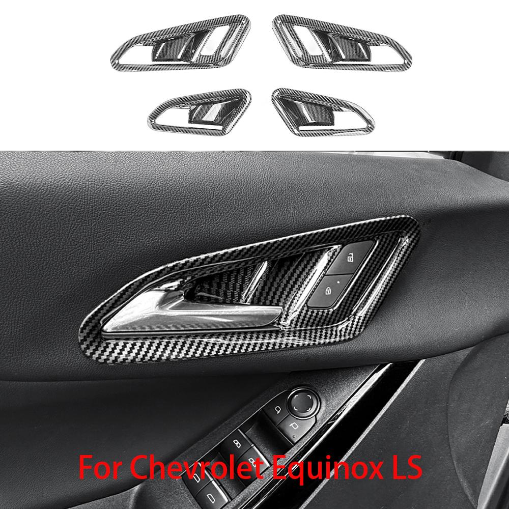 4PCS Red Inner Door Handle Bowl Frame Cover Trim For Chevrolet Equinox LS 2025 2026 Automotive Interior Accessories LHD