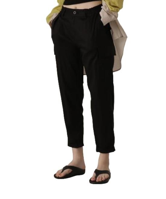 AVIREX TENCEL CARGO PANTS Women s M 010 black 783-4910602