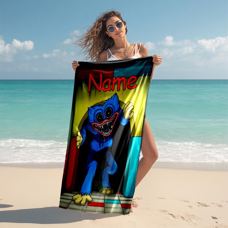 Personalized Customized Proof Beach Towel with Poppy Playtime Pattern - Soft, Absorbent,quick-drying,perfect Swimming,camping&bathing