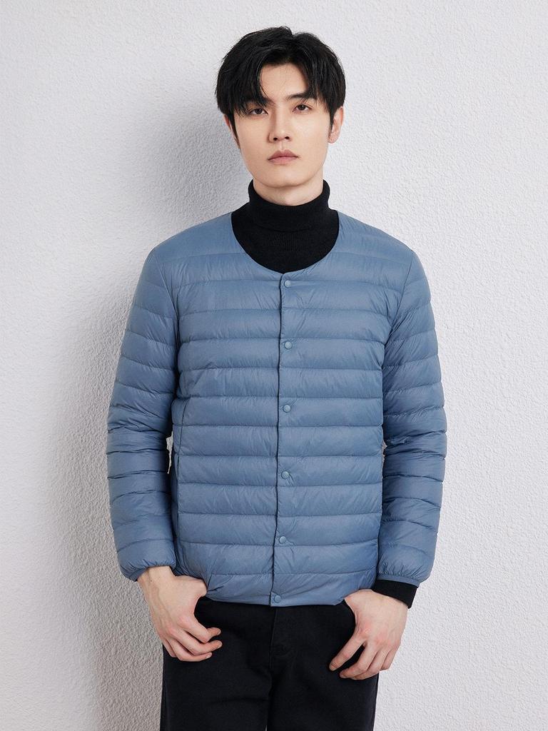 Men's Lightweight Round Neck Down Jacket - 2025 Autumn/Winter Collection