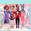 De fantastische Digital Circus cosplay jumpsuit voor game- en animefans, gemaakt van melkzijden stof, unisex.