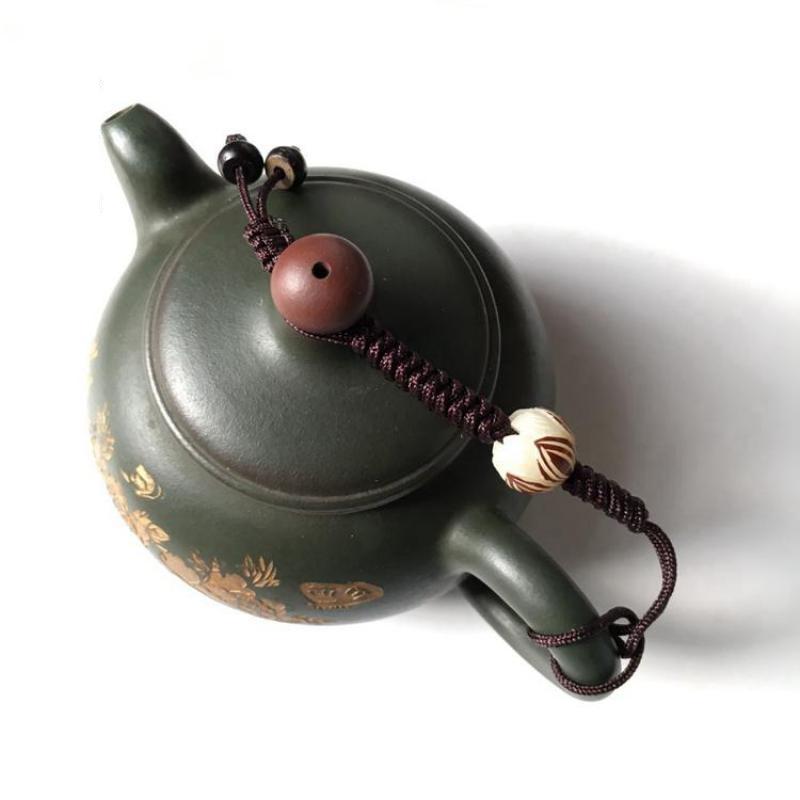 Chinese Single-use Teapot Rope Natural Bodhi Root Lotus Handmade Purple Sand Teacup Full Handmade