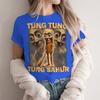 Tung Tung Tung Sahur Meme Unisex Unisex Tshirt Funny Cartoon Character Streetwear Short Sleeve Unisex Tee