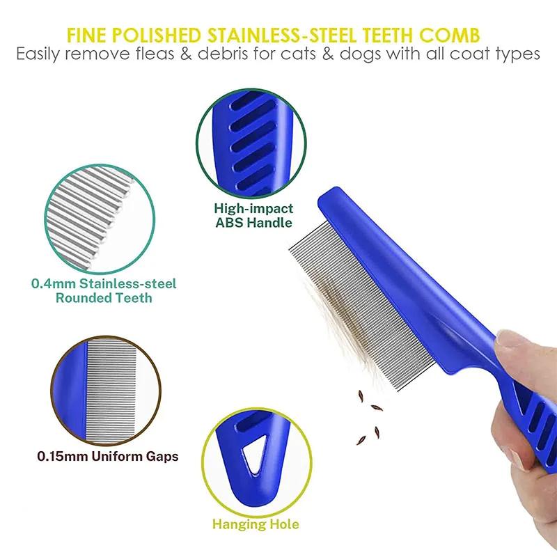 Pets Rabbit Grooming Brush Small Pet Hair Remover Flea Comb Shampoo Bath Brush for Hamster Guinea Pig Rabbit Accessories
