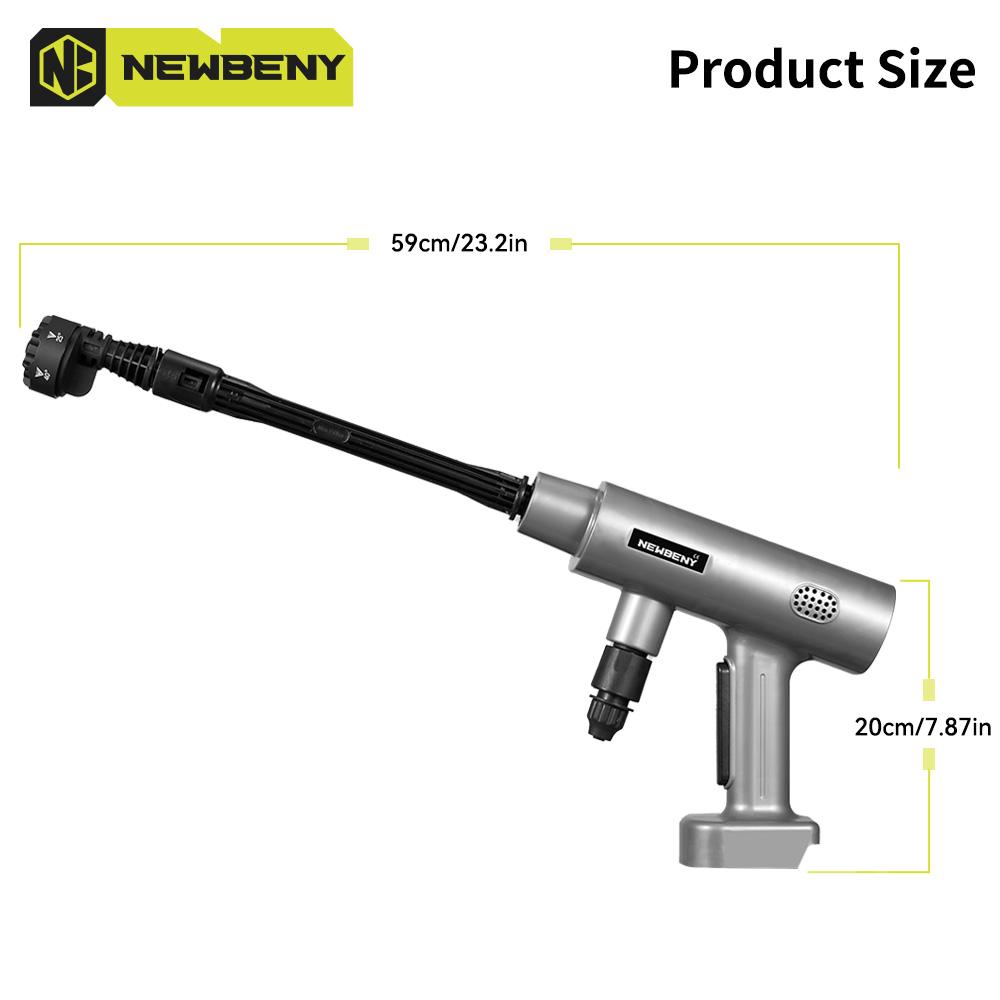 NEWBENY 200Bar 6 IN 1 Brushless Electric Car Washer Cordless Efficient Garden Cleaning Power Tools For  18V-21V Battery