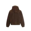 American Style Men's Coats Hooded Faux Fur Single Breasted Loose Solid Color Winter Jackets