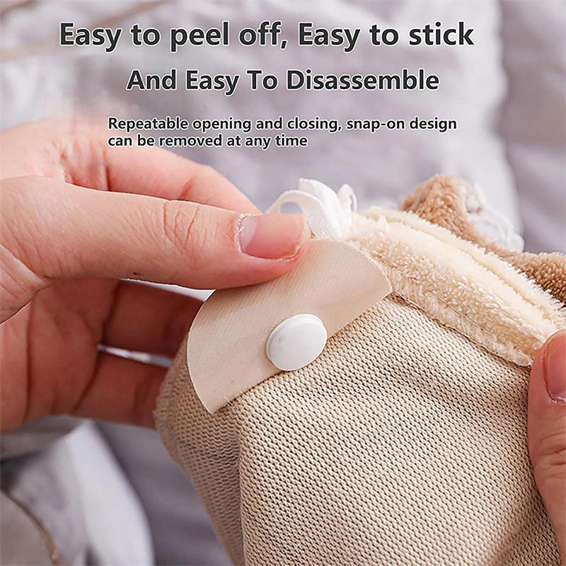 1/4/6/10Pairs Duvet Snaps Round Non-Iron On And Needleless Duvet Clips Prevents Duvets From Shifting In The Quilt Cover