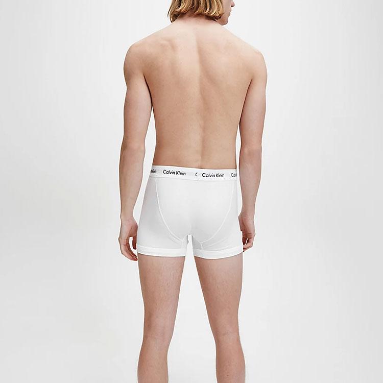 Calvin Klein Buchstaben-Logo Mid-Rise Boxer Briefs 3er-Pack Herren Unterwäsche Weiß U2662G-100
