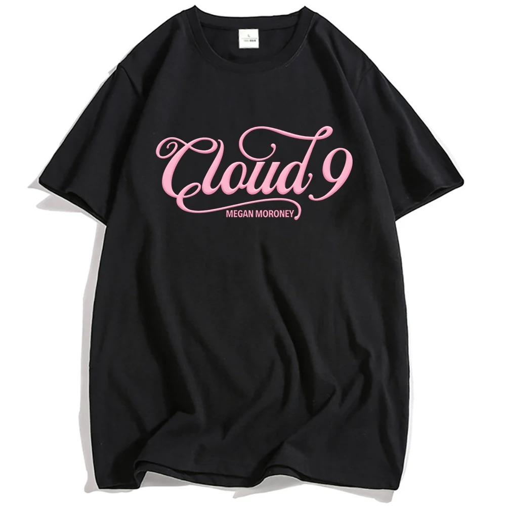 Cloud 9 Pink TShirt Megan Moroney Singer Design Printed TShirt Unisex Street Style Short Sleeve Cotton Summer Mens TShirt S