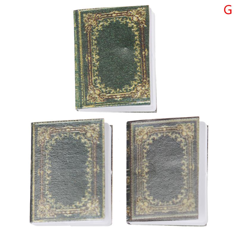3Pcs/Set 1:12 Dollhouse Miniature Classical Book Scene Model Accessories Toys