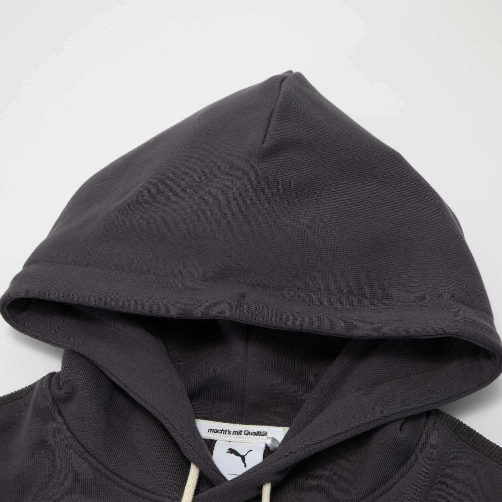 Puma Unisex Charcoal Pullover Hoodie With Pocket And Logo Casual Streetwear 623053-13