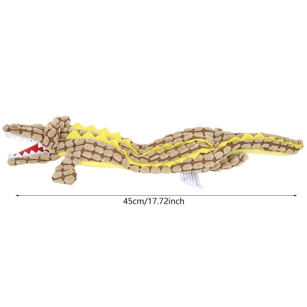 Corn Fleece Surface Alligator Dog Toy Alligator Shaped Puppy Chew Toy  Daily Teething Play