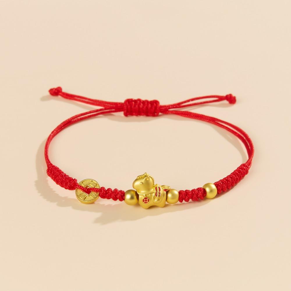 2026 Pferdejahr Pferdejahr Armband Tierkreisjahr Glücksarmband Glückliches Pony Rote Schnur Paar