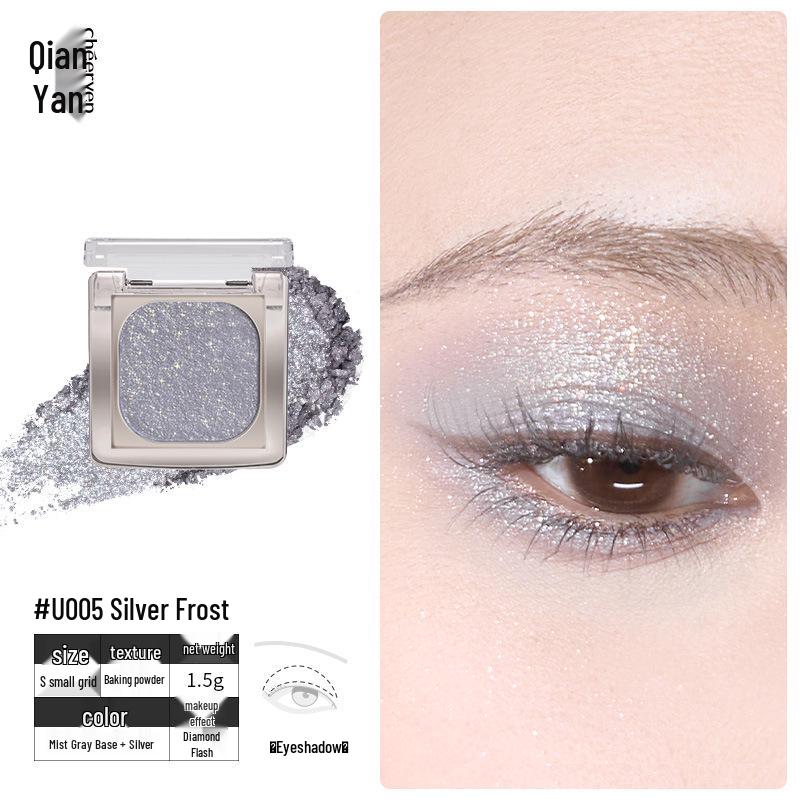 Qianyan Luxurious Crystal Eyeshadow & Blush Palette - Matte Shimmer Contour Highlighter for Daily Use