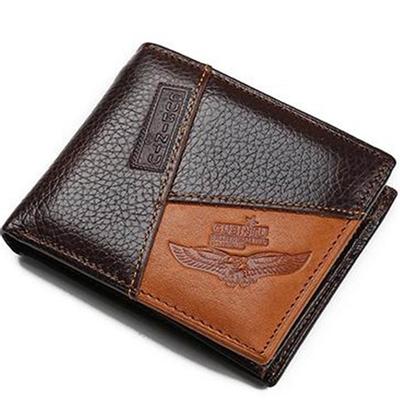 Genuine Leather Men Wallets Coin Pocket Zipper Real Men's Leather Wallet with Coin High Quality Male Purse Cartera