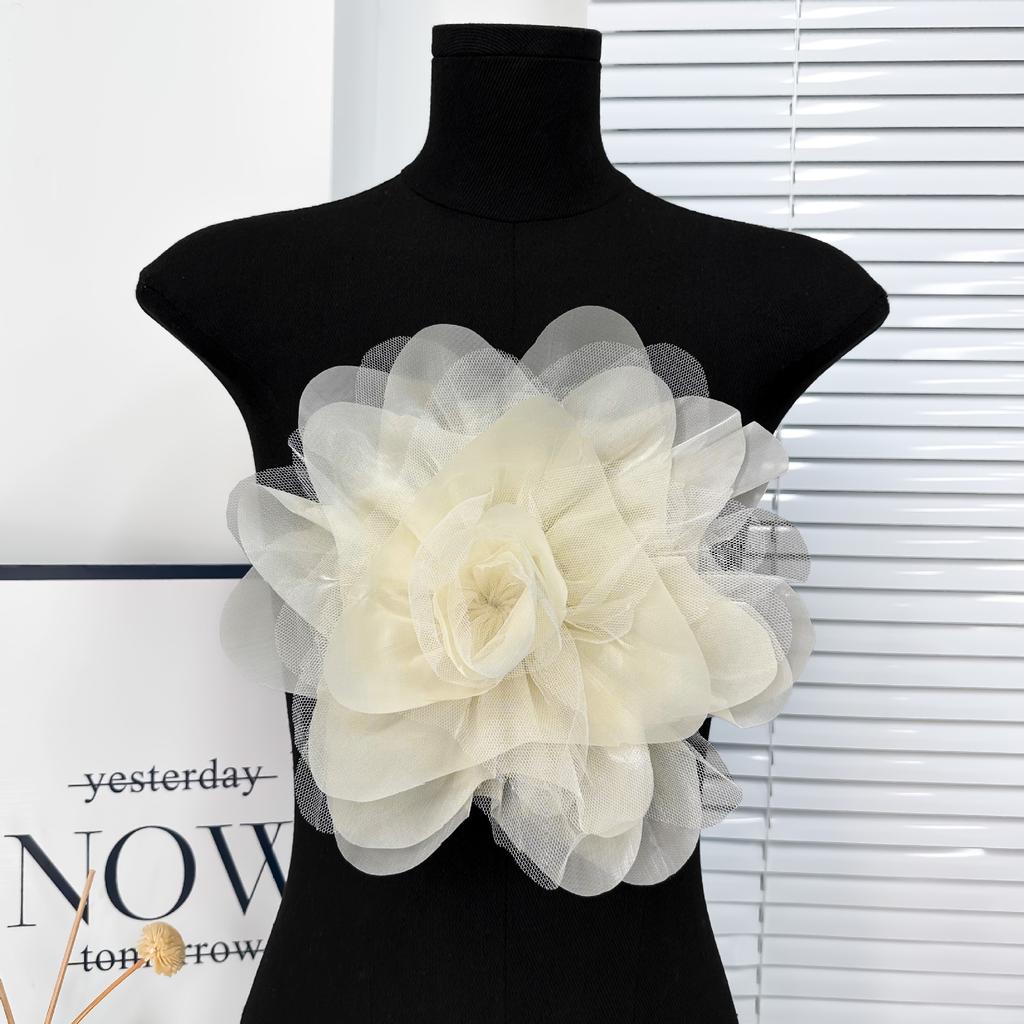 26Cm Large Chiffon Corsage Accessories, Wedding Party Dance Dress Brooch, Flower Diy Accessories