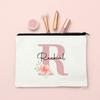 Personalized Name Makeup Bag Letter Wedding Bridesmaid Gift Travel Cosmetic Organizer Canvas Custom Bag Ladies Pencil Case Purse