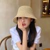 Straw Hat Seaside Big Brim Sun Hat Women's Summer Breathable Face Cover Sun Hat Lace Edge Beach Hat Sun Protection Hat