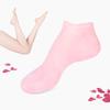 1 par de calcetines hidratantes de silicona con gel exfoliante para talón, callos, piel agrietada y muerta, protector para aliviar el dolor y el cuidado de los pies.