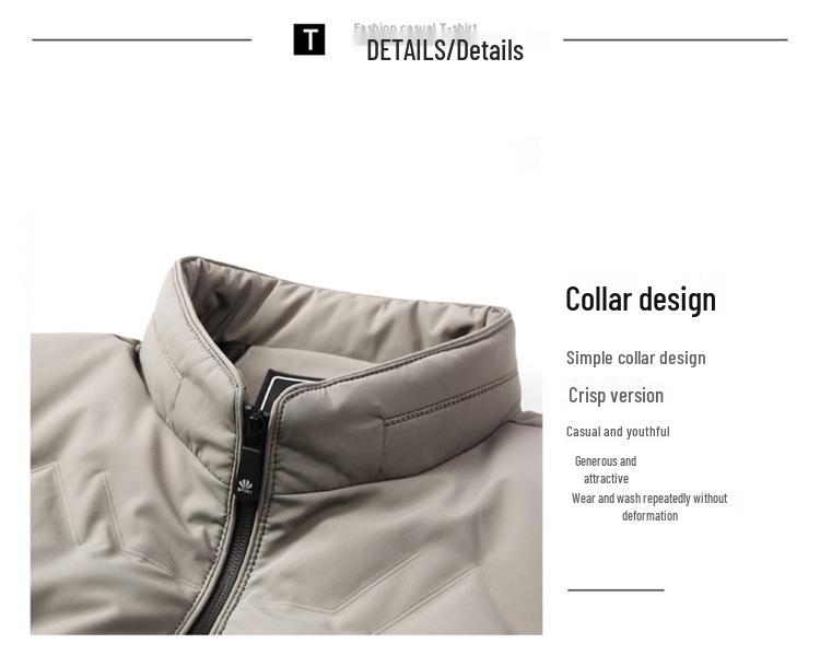 Men's Winter Business Casual Stand Collar Down Jacket - 2025 Edition, Thickened & Lightweight Fashionable Outerwear