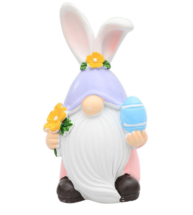 Gnom Elfin Iepuraș de Paște Ornament din Rășină
