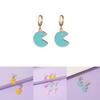 Stylish Plated Smiley Face Earrings Colorful Cute Cartoon Jewelry For Ladies