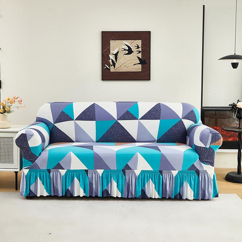 Sofa Slipcover Couch Cover With Skirt Durable Washable High Elastic Stretchable Easy Fit Universal Furniture Protector