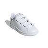 Adidas Originals Stan Smith Velcro Casual Low-Top Kids Sneakers Kids Sneakers White Silver EE8484