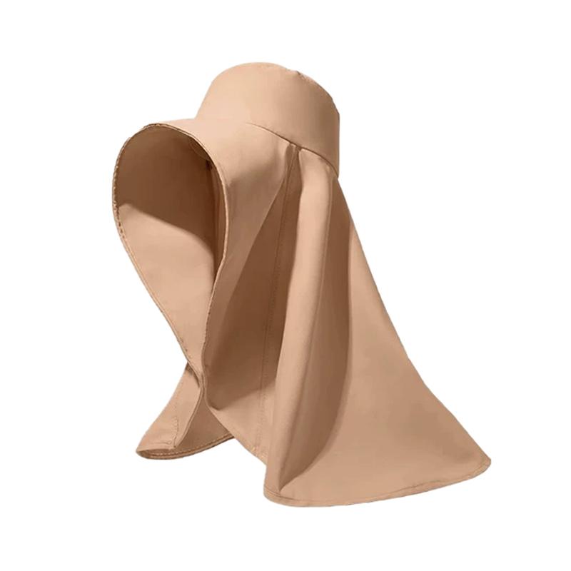 

Шляпа с полной защитой лица от солнца для улицы, женская летняя шляпа-козырек от солнца, большая шляпа для рыбалки, походов, путешествий, шаль для защиты шеи, шляпы-ведра коричневый