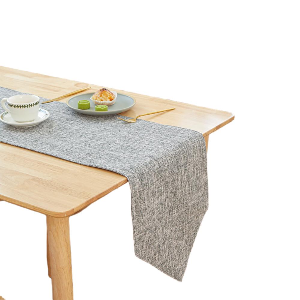 Solid Color Quality Linen Table Runner Simple Modern Rectangular Household Coffee Table Multicolor Table Cloth Bed Flag 30X180cm