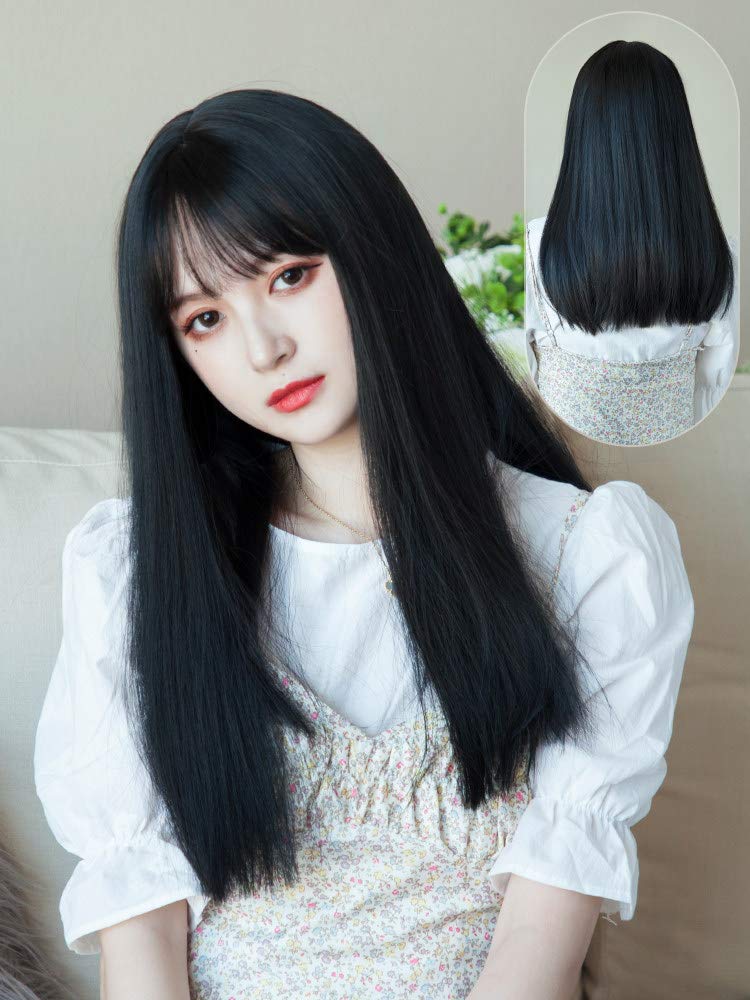 

Eileen Full Wig for Harajuku Makes Face Look For Medical Use Semi-Long Women, Straight, Natural, Style, Popular, Smaller, Cute, (Black) чёрный