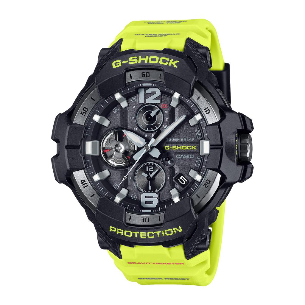 Casio Orologio Solare G-SHOCK GRAVITYMASTER da Uomo, Bluetooth, Ecologico, Giallo GR-B300RY-1A9JF - Prodotto Domestico Ufficiale