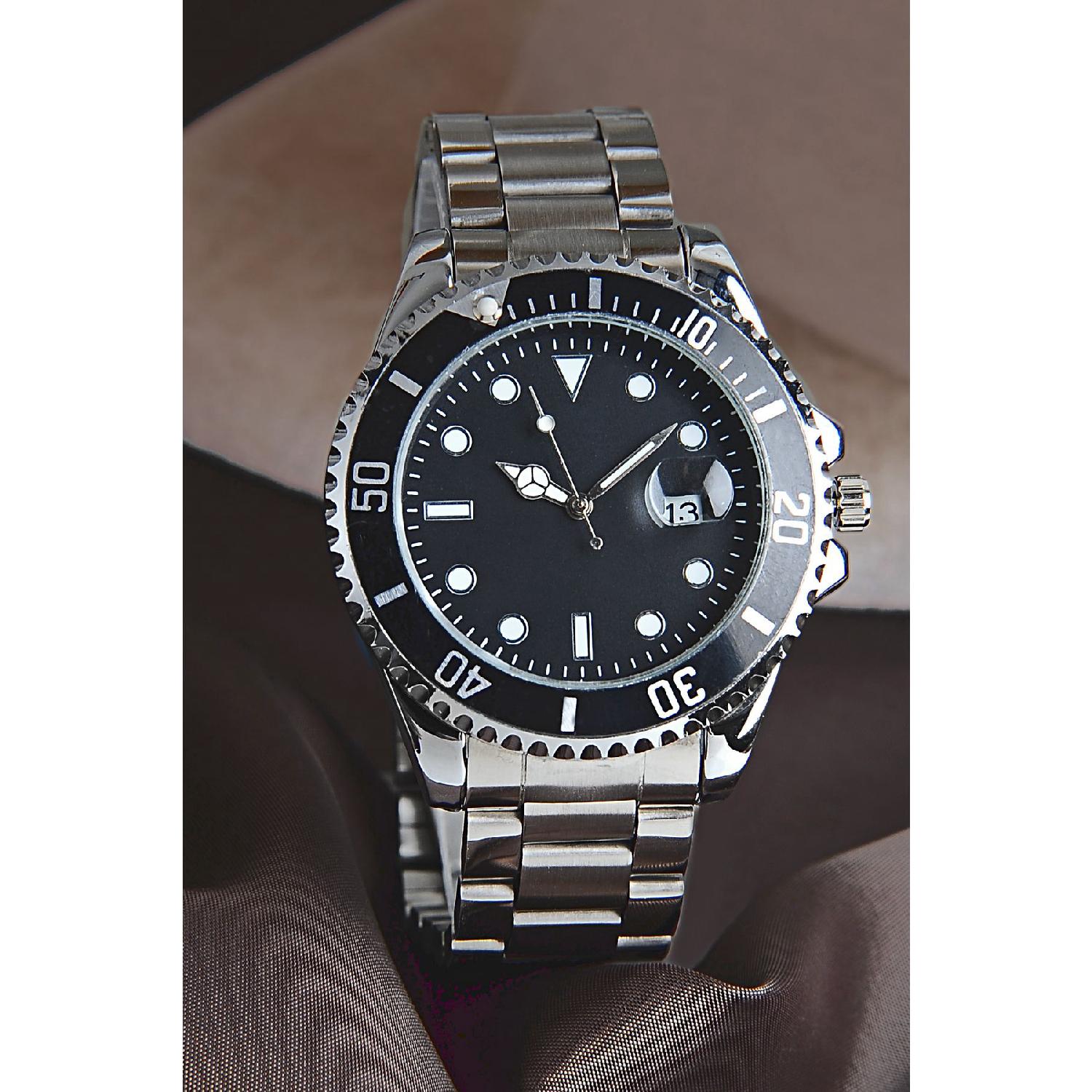 

Водонепроницаемые мужские наручные часы из нержавеющей стали чёрный