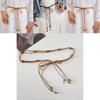 Ethnic Boho Cotton Waist Rope With Natural Knot Closure For Summer Festival Outfits
