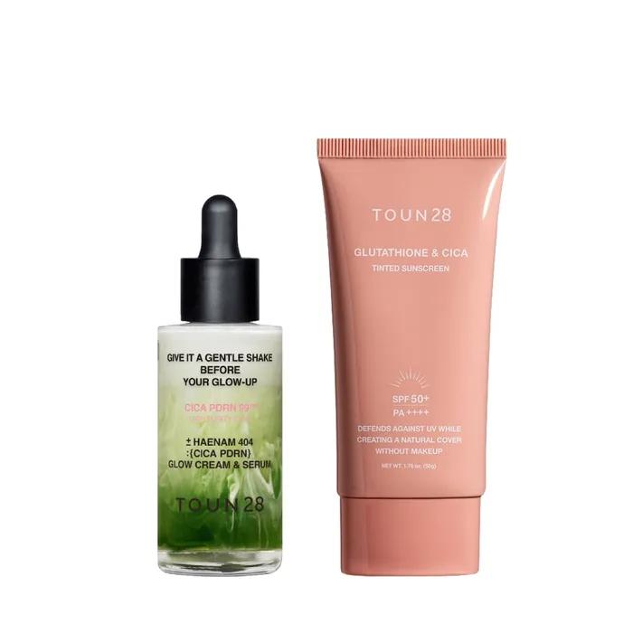 Tone28 Haenam 404 Glow Cream & Serum 50ml + Centella Asiatica Tinted Sunscreen 50g