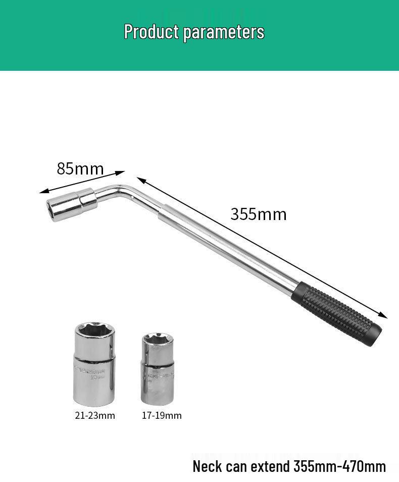 Telescopic Labor-Saving Tire Wrench with Ratchet & Socket for Easy Tire Change and Repair
