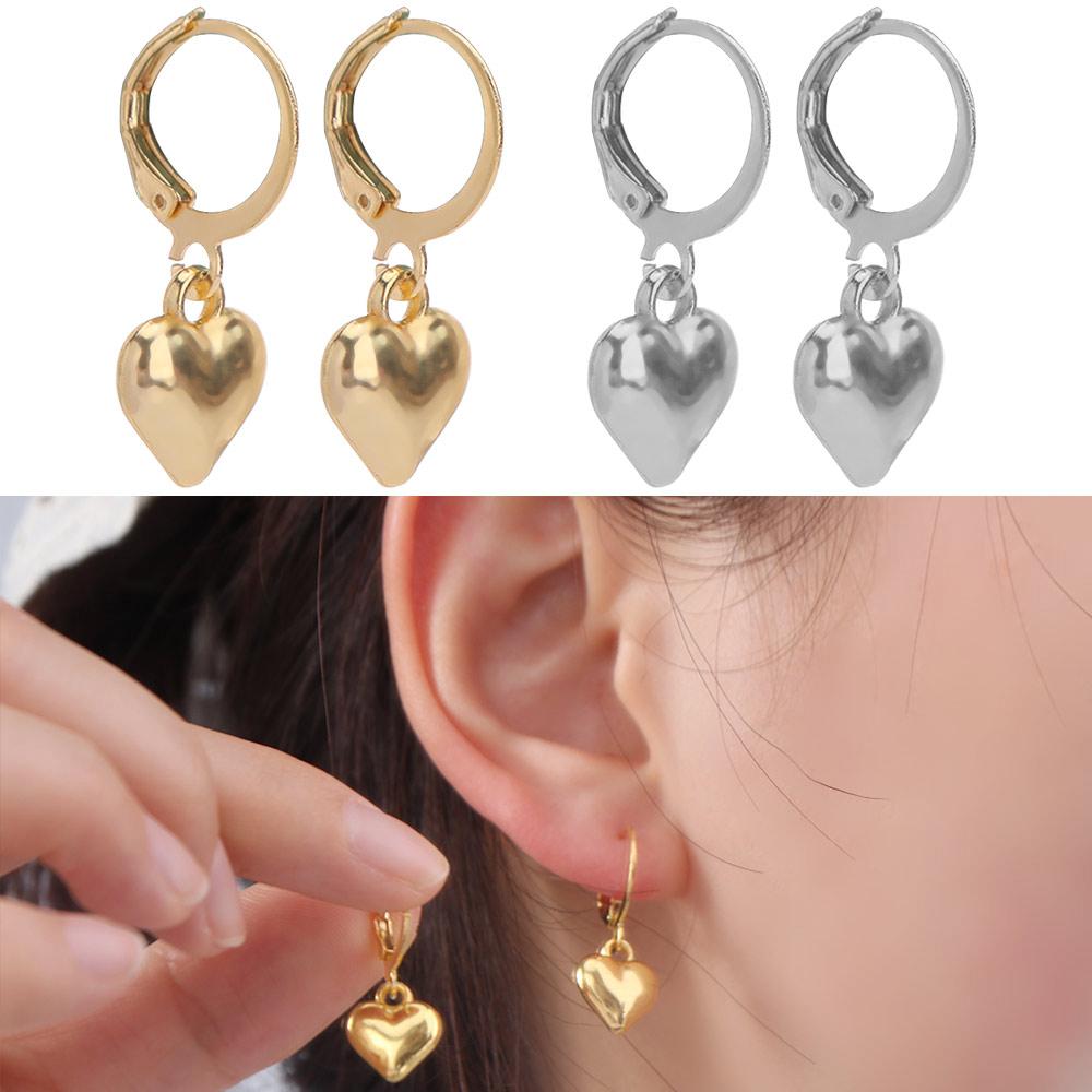 Minimalist Dangle Drop Earrings Fashion Ear Cuff Casual Heart-Shaped Earrings Gift