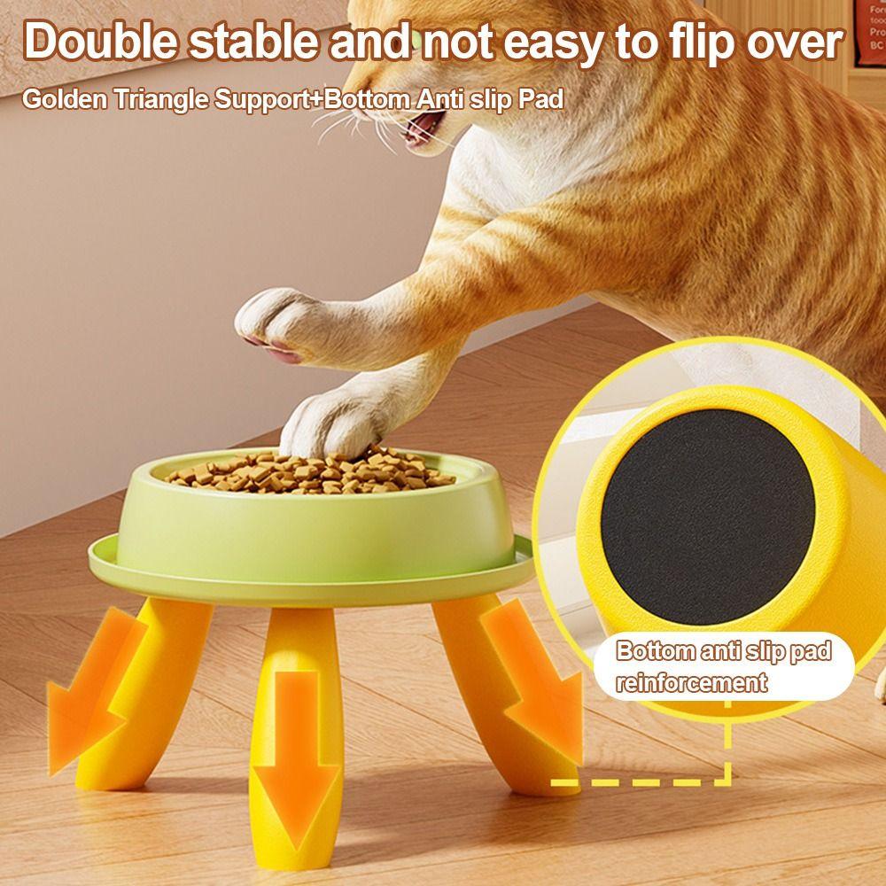 Stable Raised Cat Bowls Neck Guard Non-Slip Dog Bowls Elevated Detachable Pet Supplies for Puppy and Cat