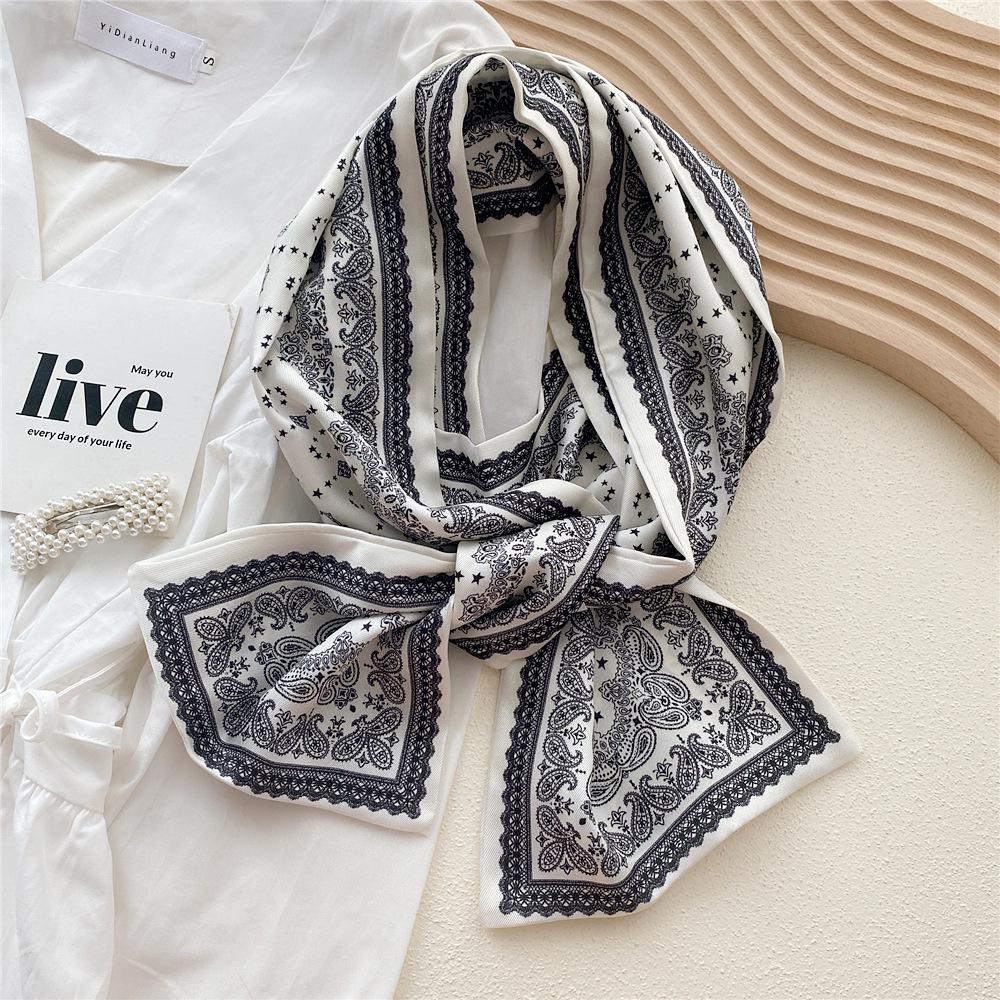 Silk Scarf for Women - Elegant Spring & Autumn Design, Lightweight & Fashionable
