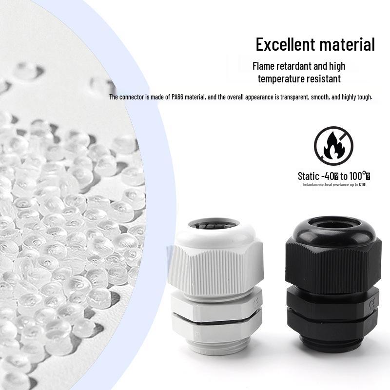 Imperial G & NPT Thread Waterproof Nylon Cable Gland with Lock Nut, Flame Retardant Wire Seal