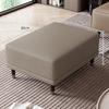 Faux Leather Ottoman Stool with Solid Wood Base, Modern Footrest for Living Room, Adjustable Padded Step Stool Shoe Bench