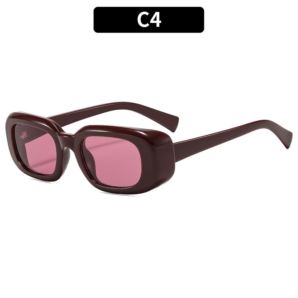 Fashion small frame square UV protection sunglasses, high-end casual plain sunglasses, versatile trendy glasses