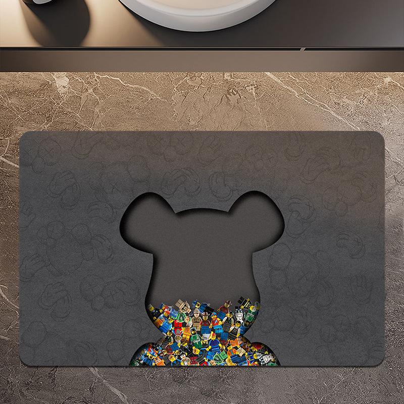 

Коврик для ванной комнаты, поглощающий диатомовую грязь, противоскользящий коврик для пола, коврик для раковины, коврик для слива, коврик для унитаза, U-образный коврик для ног 40*60CM