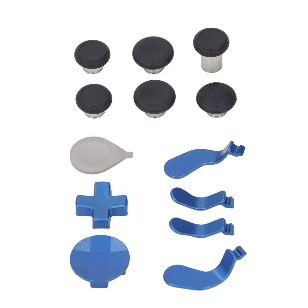 Controller Thumbsticks Set Stainless Steel Rubber D Pads Paddle Controller Accessories for Elite Series 2 Blue