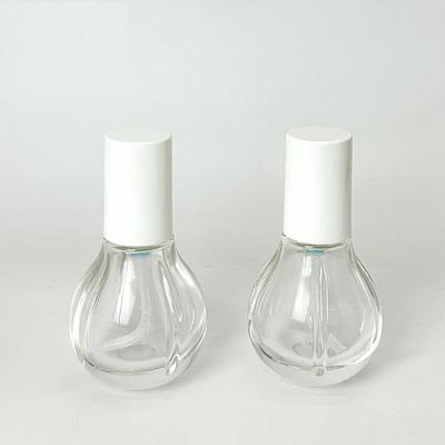 30Ml Glass Lotion Bottles For Travel Light Bulb Shape Clear Empty Pump Bottle For Cosmetic Creams, Makeup, Essential Oils