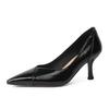 Fashion 2024 New Spring Summer Patent Leather Women Shoes High Heels Mixed Color Pointed Toe Women Pumps Shallow Loafers Shoes for Women