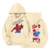 Kids Loose Fit Long Sleeve -Lined Pullover Hoodie with Graphic Print