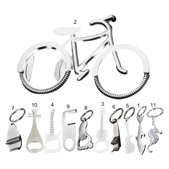 Bottle Opener Stainless Reusable Anti-break Steel Cute Key Chain Beer Bottle Opener