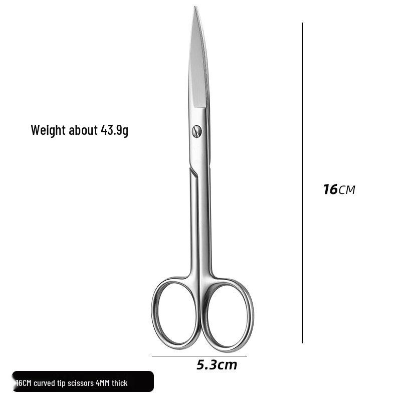Curved Stainless Steel Scissors for Veterinary and Teaching Use - Sizes 14/16/18/20, Ideal for Suture Removal and Gauze Cutting, Non-Medical